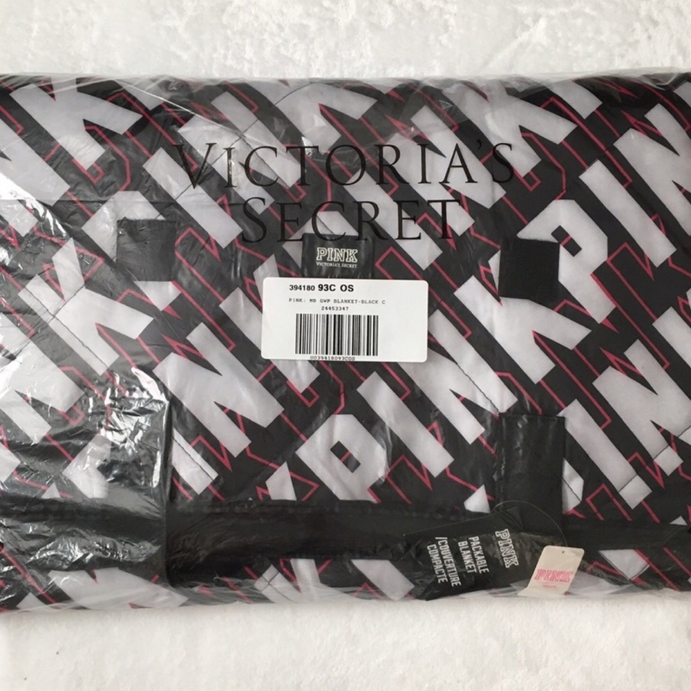PINK VS PINK Logo Packable Blanket